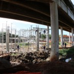 Travessas de sustentação do novo viaduto do Detran começam a ser feitas -