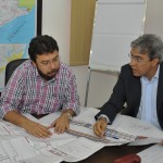 Déda autoriza construção da rodovia interligando Pirambu a Pacatuba - O governador Marcelo Déda e o secretário de Estado da Infraestrutura