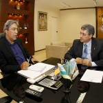 Déda confirma presença na inauguração da nova sede do MPE - O governador Marcelo Déda e o procuradorgeral do Ministério Público do Estado