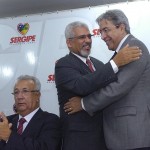 Déda participa das comemorações dos 117 anos da Imprensa Oficial de SE - O governador Marcelo Déda e o presidente da Segrase