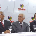 Déda participa das comemorações dos 117 anos da Imprensa Oficial de SE - O governador Marcelo Déda e o presidente da Segrase