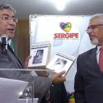 Déda participa das comemorações dos 117 anos da Imprensa Oficial de SE - O governador Marcelo Déda e o presidente da Segrase