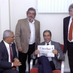 Déda participa das comemorações dos 117 anos da Imprensa Oficial de SE - O governador Marcelo Déda e o presidente da Segrase