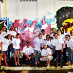 Alunos de oficina realizam intervenção no centro da capital  - O artista plástico Bruno Monteiro