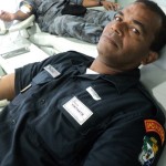 Militares do curso de sargento da Polícia Militar contribuem com doação de sangue - Fotos: Ascom/FSPH