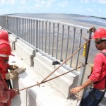 realizou uma visita técnica para acompanhar o avanço das obras