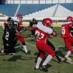 Seel apoia primeiro jogo de futebol americano disputado no 'Batistão' -