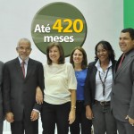 Banese oferece crédito para compra da casa própria no Salão Imobiliário  - Dirigentes do Banese com o secretário de Estado Saumíneo Nascimento