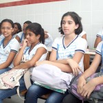 Alunos do Colégio Estadual Nilson Socorro assistem à palestra sobre preservação do patrimônio público - Fotos: Juarez Silveira/Seed