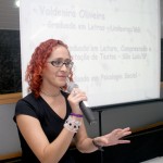 Professores participam do Encontro Estadual do Ensino Médio Inovador - A professora Hortencia Araujo entre os professores Paulo Rego e Izabel Ladeira