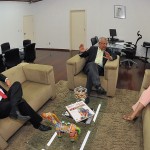 Governador em exercício recebe a superintendente do Banco do Brasil -