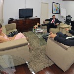 Governador em exercício recebe a superintendente do Banco do Brasil -