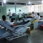 Parcerias contribuem com mais de 150 campanhas de doação de sangue - Colaboradores da Viação Progresso na recepção da Coleta do Hemose