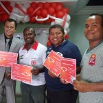 Parcerias contribuem com mais de 150 campanhas de doação de sangue - Colaboradores da Viação Progresso na recepção da Coleta do Hemose