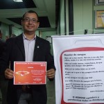Parcerias contribuem com mais de 150 campanhas de doação de sangue - Colaboradores da Viação Progresso na recepção da Coleta do Hemose