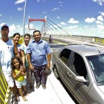 Primeiro final de semana com sergipanos e turistas desfrutando da ponte Gilberto Amado - O agricultor Egídio de Jesus Santos