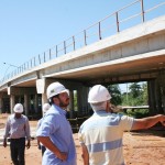 Secretário da Infraestrutura visita obra de duplicação do viaduto do Detran -