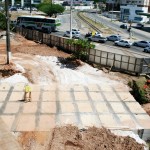 Secretário da Infraestrutura visita obra de duplicação do viaduto do Detran -