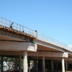 Secretário da Infraestrutura visita obra de duplicação do viaduto do Detran -