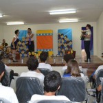 Peça teatral estimula inscrição ao cadastro de medula óssea feito no Hemose - Fotos: Ascom/FSPH