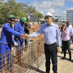 Marcelo Déda visita canteiro de obras do novo viaduto do Detran  -