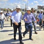 Marcelo Déda visita canteiro de obras do novo viaduto do Detran  -