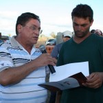 Comunidade do sertão sergipano comemora chegada da água e construção de moradias - O presidente da Pronese