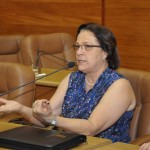Lúcia Falcón profere palestra na AL/SE sobre políticas de habitação  - Fotos: Eduardo Almeida/Sedurb