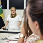 Estudantes da Fanese visitam o Complexo Administrativo da Seed - A professora Léa Rocha