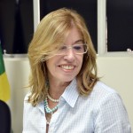 Estudantes da Fanese visitam o Complexo Administrativo da Seed - A professora Léa Rocha