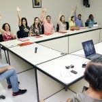 Estudantes da Fanese visitam o Complexo Administrativo da Seed - A professora Léa Rocha