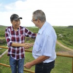 Déda realiza fechamento das comportas da barragem do rio Poxim - Foto: Marcos Rodrigues/ASN