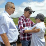 Déda realiza fechamento das comportas da barragem do rio Poxim - Foto: Marcos Rodrigues/ASN