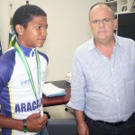 Secretário recebe aluno medalhista de bronze no Campeonato Brasileiro de Ciclismo -