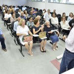 os servidores e os exsecretários de Educação - Fotos: Eugênio Barreto