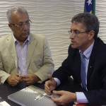 Jackson Barreto reúnese com o procuradorgeral do Ministério Público Estadual - Jackson Barreto e Orlando Rochadel (Fotos: Marcelle Cristinne/ASN)