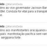 Déda faz reflexões sobre manifestações populares no Brasil - Divulgação