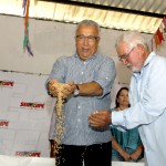 Jackson entrega 400 toneladas de sementes de arroz de alta produtividade a agricultores do Baixo S. Francisco - Jackson fez a entrega simbólica das sementes ao parceleiro Francisco Passos / Fotos: Victor Ribeiro/ASN