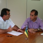 Ezio Prata Faro e o prefeito da Barra dos Coqueiros