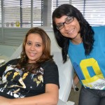 Hemose recebe doadores do Instituto Luciano Barreto Júnior - As jovens Priscilla e Joice integram o Conectando com a Vida do ILBJ / Fotos: Ascom/FSPH