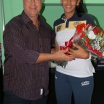 Secretário de Esporte e Lazer homenageia as campeãs mundiais de vôlei de praia -