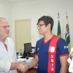 Secretário parabeniza aluno vencedor no Concurso HistóricoLiterário  - Estudante Lucas Rafael Freire