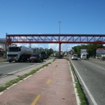 Vão central da passarela de pedestres do Viaduto do Detran é colocado - Fostos: Ascom/Infraestrutura