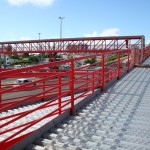 Vão central da passarela de pedestres do Viaduto do Detran é colocado - Fostos: Ascom/Infraestrutura