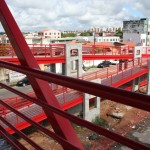 Vão central da passarela de pedestres do Viaduto do Detran é colocado - Fostos: Ascom/Infraestrutura