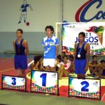 dois ouros e um bronze e Natanael Caldas