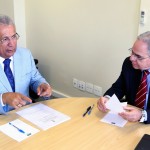 Jackson Barreto pede à Infraero rapidez à licitação do Aeroporto de Aracaju - Jackson Barreto e o presidente da Infraero
