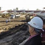 Jackson Barreto visita obra do Batistão -