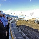 Jackson Barreto visita obra do Batistão -