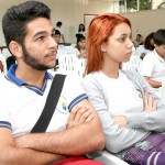 Seed e Hemose levam palestras sobre doação de sangue para alunos da rede pública - Alunos tiram dúvidas sobre doação de sangue / Fotos: Juarez Silveira
